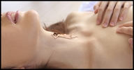 collage mouth lying_down hand shrunken_woman throat neck imminent_vore starkadhr