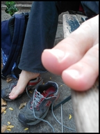 collage toes barefoot in_shoe shrunken_man trapped sneakers starkadhr