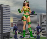 breasts giantess city mega robot buildings brunette gloves boots ripped_clothing x-men digital_render bare_legs marvel_comics roodedude scrap-metal sentinel bare_midriff rogue_(x-men) hair_streak