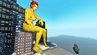 giantess nude buildings red_hair sitting boats poison_ivy dock vines digital_render dc_comics shrunkenlover