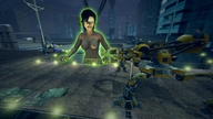 giantess nude city power_lines looking_at_tiny digital_render telehypnotic green_glow