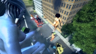 breasts giantess nude city black_hair large_breasts destruction barefoot breast_crush multiple_sizes lying_down looking_down giantesses vehicles leaning_against_building vehicle_crush sitting_on_building digital_render garrys_mod telehypnotic