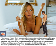 gentle collage blonde barefoot bed story shrunken_man squeezemeflat looking_at_tiny