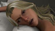 blonde shrunken_woman exploration lara_croft looking_at_tiny digital_render source_film_maker giantess_lover45