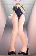 drawing color high_heels legs shrunken_man looking_down point_of_view usagi