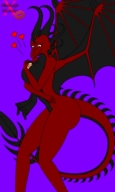 drawing gentle dragoness horns wings color heart hugging michelle mightydragonemperor murtaugh