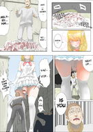 drawing giantess vore blonde comic color futanari penis blue_eyes handheld blood gore cruel uru