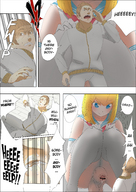 drawing giantess vore blonde comic color futanari penis blue_eyes handheld blood cruel uru