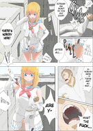drawing giantess vore blonde comic color futanari penis blue_eyes handheld blood cruel uru