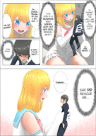 drawing giantess vore blonde comic color futanari penis blue_eyes handheld blood cruel uru