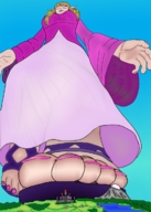 drawing feet mega toes castle sandals mountains sky pedicure point_of_view perspective the_legend_of_zelda zboczony first-step hyrule princess_zelda_(the_legend_of_zelda)
