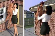 skirt high_heels mini_giantess amazon carry lift houses digital_render berrysmall hair_curliers