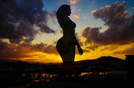 breasts giantess collage mega butt clouds sky silhouette sunset curves captain_rand iskra_lawrence
