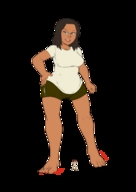 drawing nude color barefoot glasses blood brunette foot_crush looking_down emmagear no_background looking_at_tiny spokle