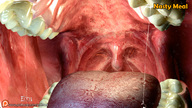 vore tongue mouth teeth handheld saliva hand shrunken_woman throat open_mouth dangle soft_vore set between_fingers manicure looking_at_tiny emi digital_render nasty_meal