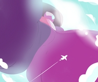 drawing giantess giga color garnet airplane thighs point_of_view steven_universe thaddeusmcboosh garnet_(steven_universe) cartoon_network