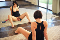 breasts collage pussy feet barefoot brunette unknown_artist shrunken_man ktantan mirror