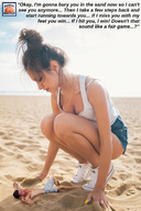 collage beach brunette domination story shrunken_man game sand sneakers squeezemeflat imminent_crush