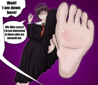 giantess crush feet color toes soles cruel point_of_view yandere joethevenezuelan danganronpa toko_fukawa