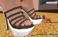 toes high_heels dress foot_worship kneeling kissing point_of_view digital_render shrunken__woman
