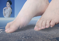 collage landscape giga city toes asian unknown_artist pedicure giantess_feet