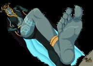 drawing giantess color barefoot low_angle midna looking_down raised_foot pixel_art imminent_crush looking_at_tiny twilight_princess the_legend_of_zelda sizeworkshop twili_midna link_(the_legend_of_zelda)