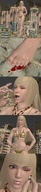 giantess vore city blonde swimsuit destruction blue_eyes barefoot rampage blood foot_crush cruel winking digital_render tekken asuka_kazama roodedude lili_rochefort