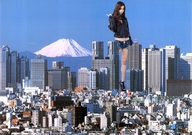 giantess collage city mega brunette mountains