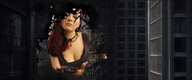 breasts giantess collage city mega destruction cleavage dress fire gothic captain_rand amarie-tinuviel