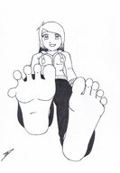 drawing feet toes barefoot soles low_angle looking_down point_of_view looking_at_viewer perspective darkspeedxz