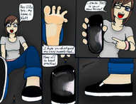 drawing barefoot soles glasses shoes brunette domination in_shoe story shrunken_man panels darkspeedxz