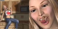 vore tongue shrunken_woman xen0phage digital_render