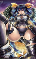 drawing giantess giga city color destruction fanart embernaga dizzy-guilty-gear-fanart