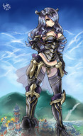 drawing giantess color cleavage fanart sky fire_emblem embernaga camilla_(fire_emblem)