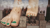 giantess crush feet city destruction toes rampage digital_render
