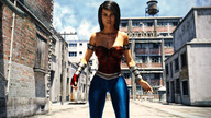 breasts crush blonde handheld glasses brunette superhero shrunken_woman shrunken_man humiliation sneakers leather motorcycle superwoman digital_render lfcfan