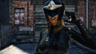 breasts crush blonde handheld glasses brunette superhero shrunken_woman shrunken_man humiliation sneakers leather motorcycle superwoman digital_render lfcfan