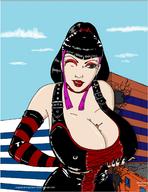 breasts drawing giantess color destruction cleavage huge_breasts angeldawn angeldawn_studio between_breasts
