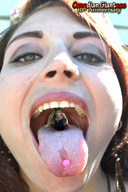 collage vore tongue mouth chibichan shrunken_woman canadian_giantess looking_at_viewer regina genessa