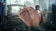 giantess collage feet city destruction toes barefoot soles asian sitting sky utamovita
