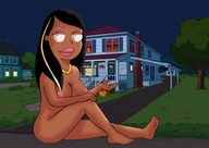 drawing sitting halloween dark_skin the_cleveland_show roberta pink_nipples