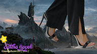 collage feet mega fantasy toes high_heels castle mountains clouds sky statue salma_hayek giantess_feet giantessbuster209