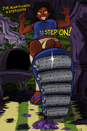 drawing giantess feet black_hair color clothed toes yellow_eyes story sandals torture shrunken_woman cruel trapped goo helpless dark_skin living_room yellowfeather disney stuck point_of_view sharp_teeth imminent_crush lilo nani_pelekai afraid nani nightmare lilo_and_stitch