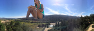 giantess crush collage landscape mega destruction sitting sandals legs streets outdoors adrianna adrianna_daniels san_francisco hills hill