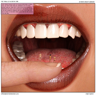 micro vore tongue mouth finger lips red_hair shrunken_people throat trapped digital_render openhighhat the_trials_of_rosie