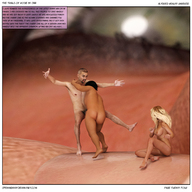 micro vore red_hair shrunken_men fighting shrunken_people shrunken_woman throat trapped tinies digital_render openhighhat altered_reality_world the_trials_of_rosie micromants