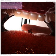 micro vore tongue mouth teeth red_hair shrunken_men shrunken_people shrunken_woman throat trapped tinies digital_render openhighhat altered_reality_world the_trials_of_rosie micromants