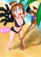 bikini drawing giantess pokemon color beach climbing sand cosplay alolan_exeggutor bewear