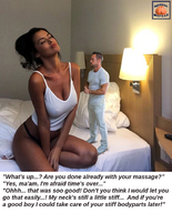 collage bed brunette massage shrunken_man dialogue squeezemeflat