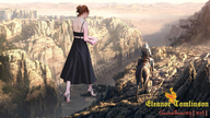 giantess collage high_heels desert red_hair dress mountains canyon giantessbuster209 eleanor_tomlinson
